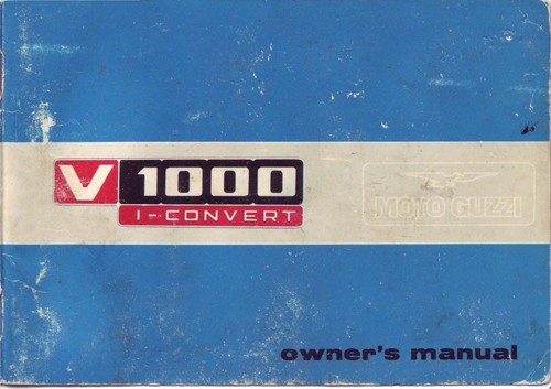 Moto guzzi owners manual book - guzzi,