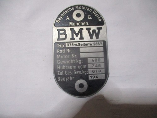 Nameplate plate bmw 750 - plate,