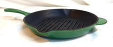 Le Creuset Cast Iron Skillet Round 26 cm Forest Green Griddle Frying Grill Pan