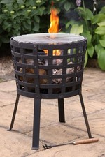 Cast iron firepit with bbq - iron,