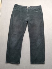 Tu  Corduroy Jeans Men's Size 40 Charcoal Straight 29"Leg 100% Cotton Mid-Rise