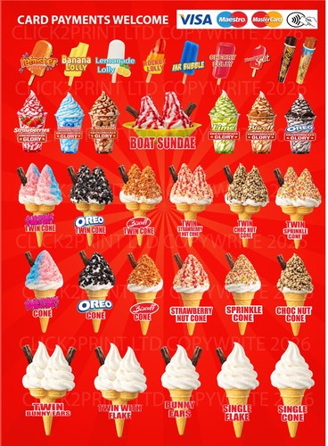 Soft serve ice - serve, menu