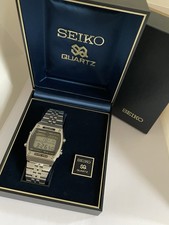 Seiko A229-5050 Silver Wave Vintage 1979 LCD Digital Watch JDM Exclusive boxed