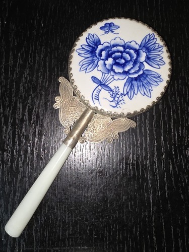 Antique hand mirror - hand,