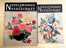 2 x Needlewoman and Needlecraft Magazines No 33 January 1948, No 55 July 1953