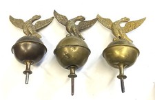 3 Very Nice Antique  Brass Longcase Grandfather Clock. Eagle Finals