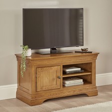 French Louis Oak Small TV Unit