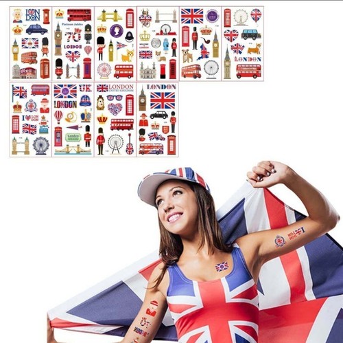 10pcs union jack flag tattoo - flag,