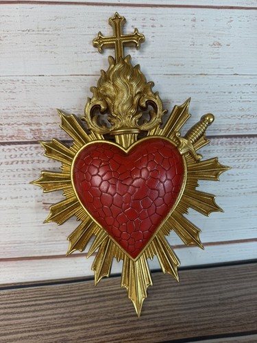 Gold sacred heart - gold, wall