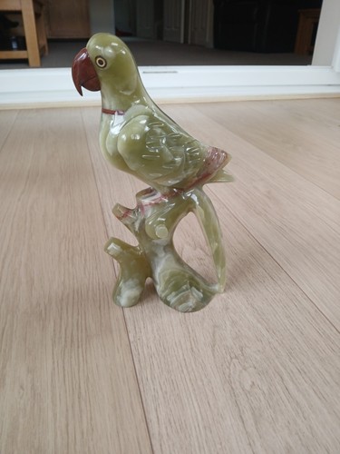 Vintage onyx parrot figurine - vintage,