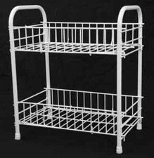 New 2 Tier Fruit Vegetable & Cutlery Storage Stack Kitchen Rack 30cm x 36cm