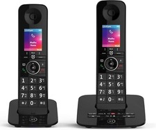 BT Premium Twin Cordless Phone & Answering Machine trueCall Blocking & Bluetooth