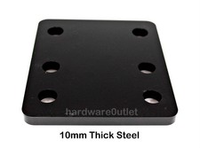 Adjustable  BLACK Towbar Levelling Drop Plate Heavy Duty With 2 x 60mm M16 Bolts