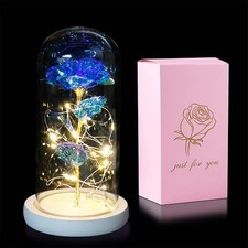 Light Up Flower Rose in Glass