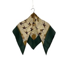 HERMES silk scarf, green, for