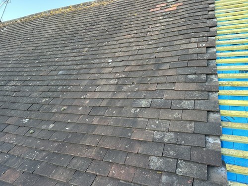 Reclaimed clay plain roof tile - reclaimed,