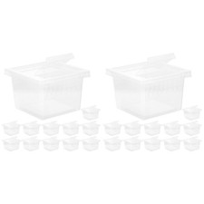  2 Count Snake Cage Transparent Pet Box Reptile Enclosure Plastic
