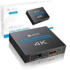 eSynic 4K/30HZ HDMI Splitter 2 Way HDMI Splitter 1 in 2 out HDMI Splitter HDMI