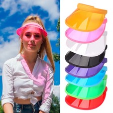 Unisex Retro Neon Sun Visor Hat Headband Cap for Party Golf Tennis Stag Poker