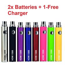 2x EVOD-TYPE E CIGARETTE E SHISHA E CIG VAPORIZER VAPE 1500 MAH BATTERY +CHARGER