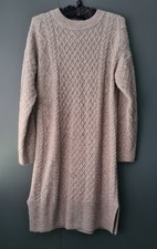 Tesco F&F Wool Dress Wheat Beige Size M 14/16 Plus size cosy winter dress