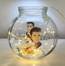 ELVIS PRESLEY GLASS JAR WITH