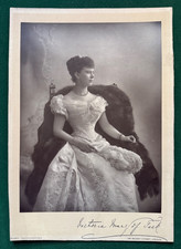 Antique Royal Facsimile Autograph & Photo Queen Mary as Princess of Teck