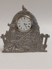 Vintage Royal Selangor 1995 Little Boy Blue Pewter Clock / Decorative / Working