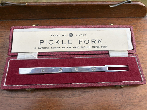Silver pickle fork sheffield - fork,