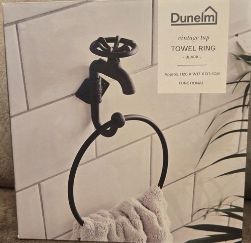 Dunelm vintage tap towel ring - tap,