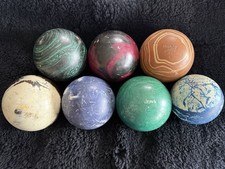 Seven duckpin bowling balls - seven,
