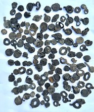 Large Collection of Medieval Lead Cloth Seals 1200-1500 from Water Logged Soil