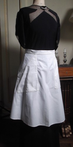 White wrap apron - 2, large