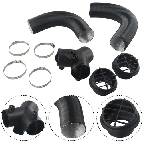 Black 60mm heater ducting - 60mm, vent