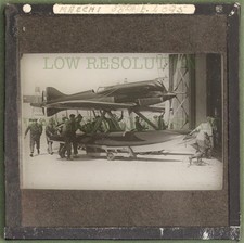 Schneider Trophy 1929 Macchi M.67 Racing Aircraft Calshot Vintage Lantern Slide
