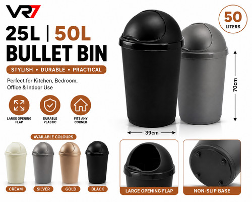 50l kitchen bullet bin - kitchen,
