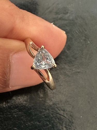 Vintage 9ct gold trillion cut - vintage,