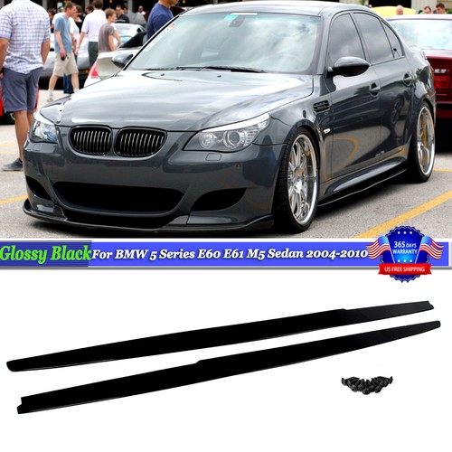 Glossy black side skirts - side,