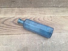 Vintage blue octagonal bottle - vintage,