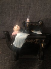 Sewing machine tea pot vintage - sewing,
