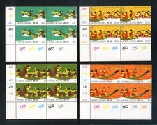 HONG KONG 1985 10th Dragon boat festival  Plate blocks SG488-491 MNH SALE+6x++++