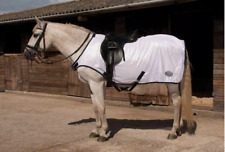 Rhinegold Ride On Fly Rug Horse Size 6'9"  in White Equestrian Equipment