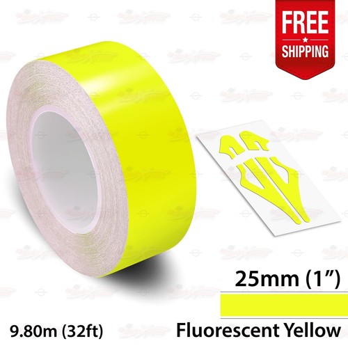 Fluorescent yellow 25mm - 25mm, 1"