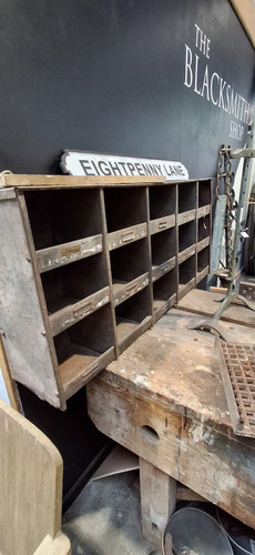 Vintage metal pigeon hole - vintage,