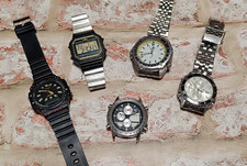 Job Lot Five watches Citizen Accurist Timex Spares Or Repairs