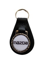 BLACK  LEATHER KEYRING/ FOB