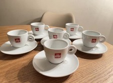 illy Espresso Coffee Cups & Saucers 12 piece Set / Macchiato Set / 70ml Cap
