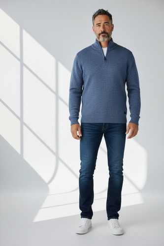 Mens jumper half zip high - jumper,
