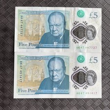 Five pound note - £5,