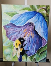 oil paintings on canvas hand painted colourful the bee on the flower canvas